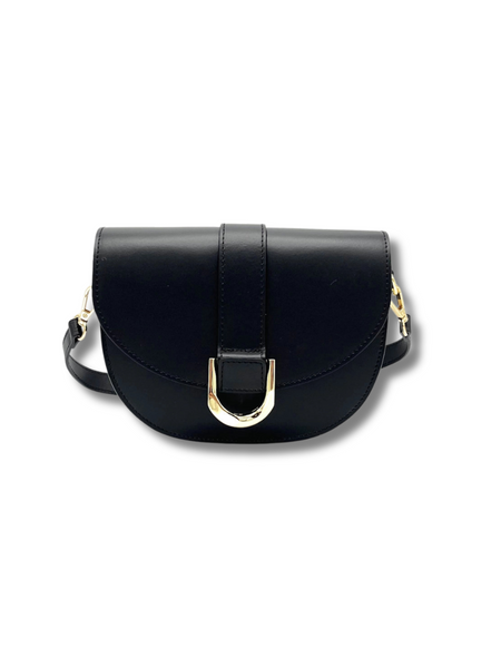 Elena Buckle Saddlebag - Black