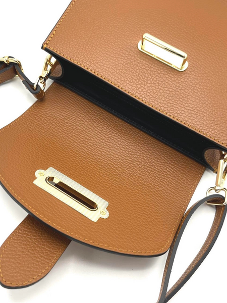 Giulia Black Pebble Saddlebag