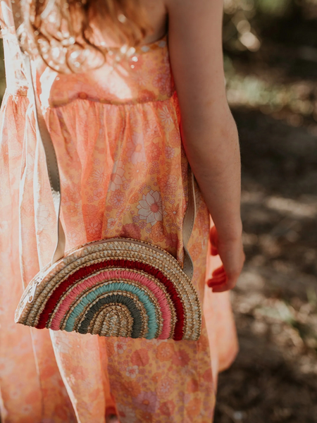 Rainbow Straw Bag