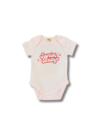 Santa Baby Bodysuit - Pink