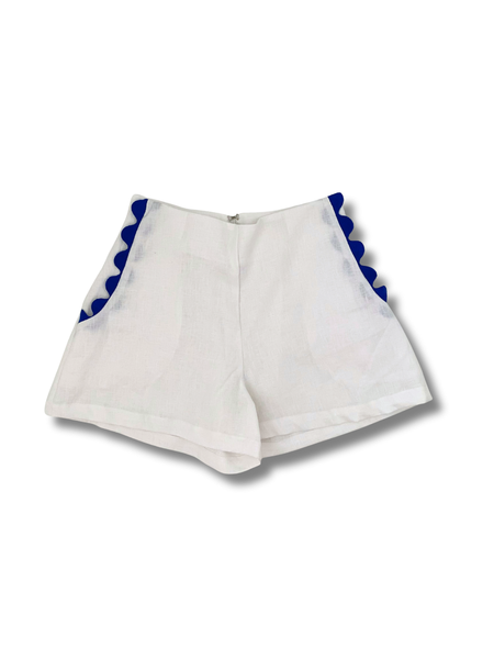 Saint Tropez Shorts – Vivid White & Blue