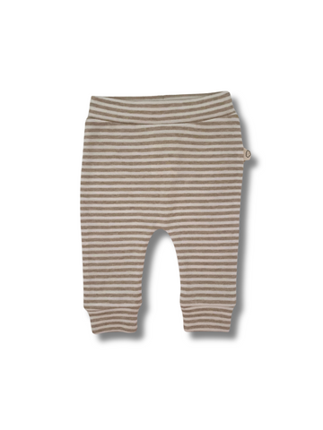 Comfy Baby Leggings - Oat Stripes