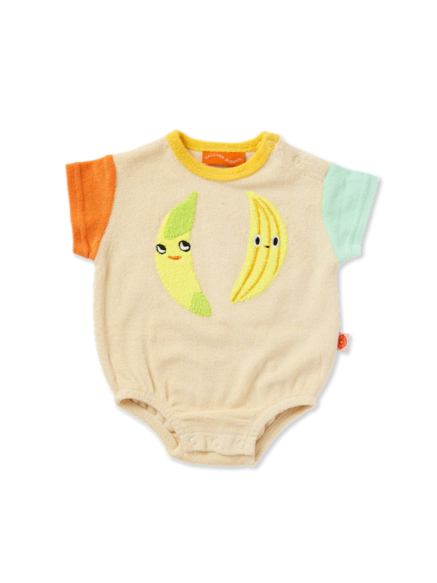 Peel Party Terry Short Sleeve Bodysuit