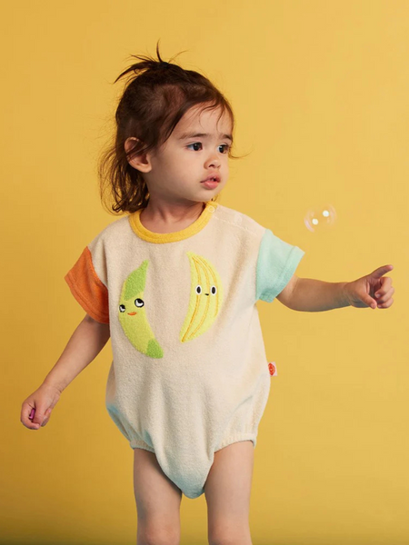 Peel Party Terry Short Sleeve Bodysuit