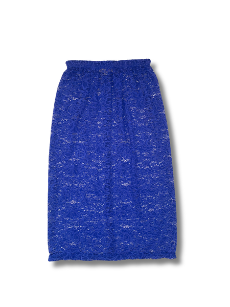 Lace Pencil Skirt - Cobalt Blue