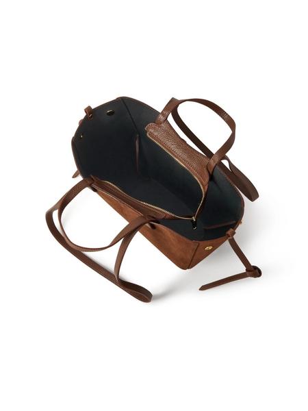 Violetta Suede Tote Bag - Tan