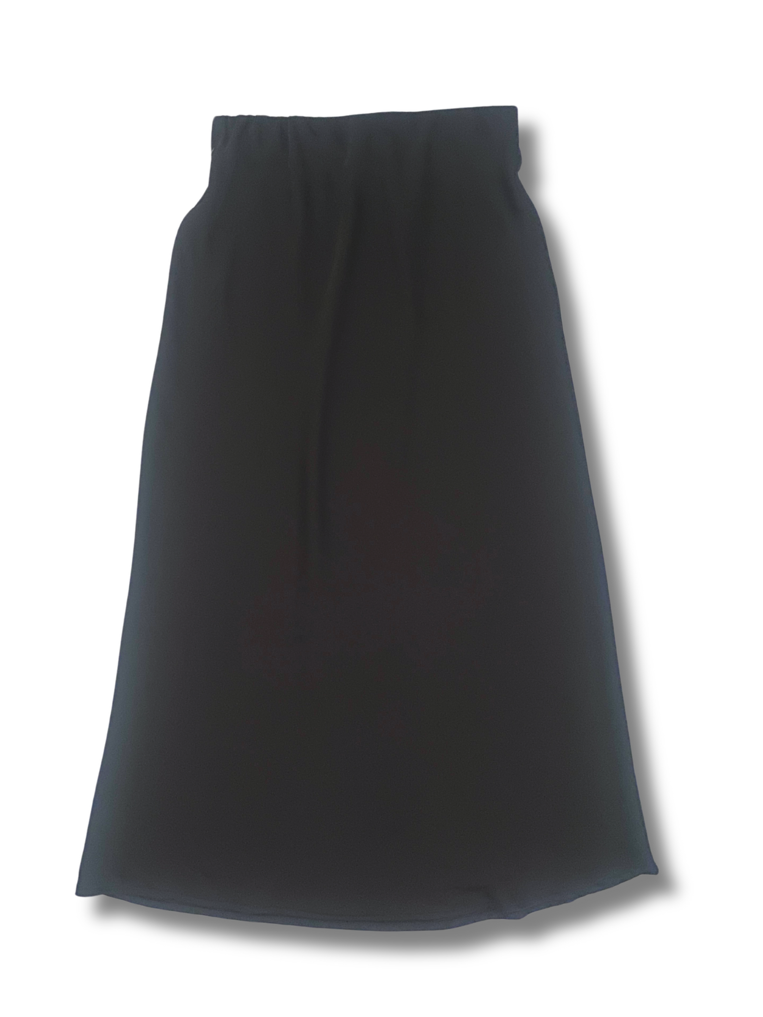 Midi Satin Skirt Black