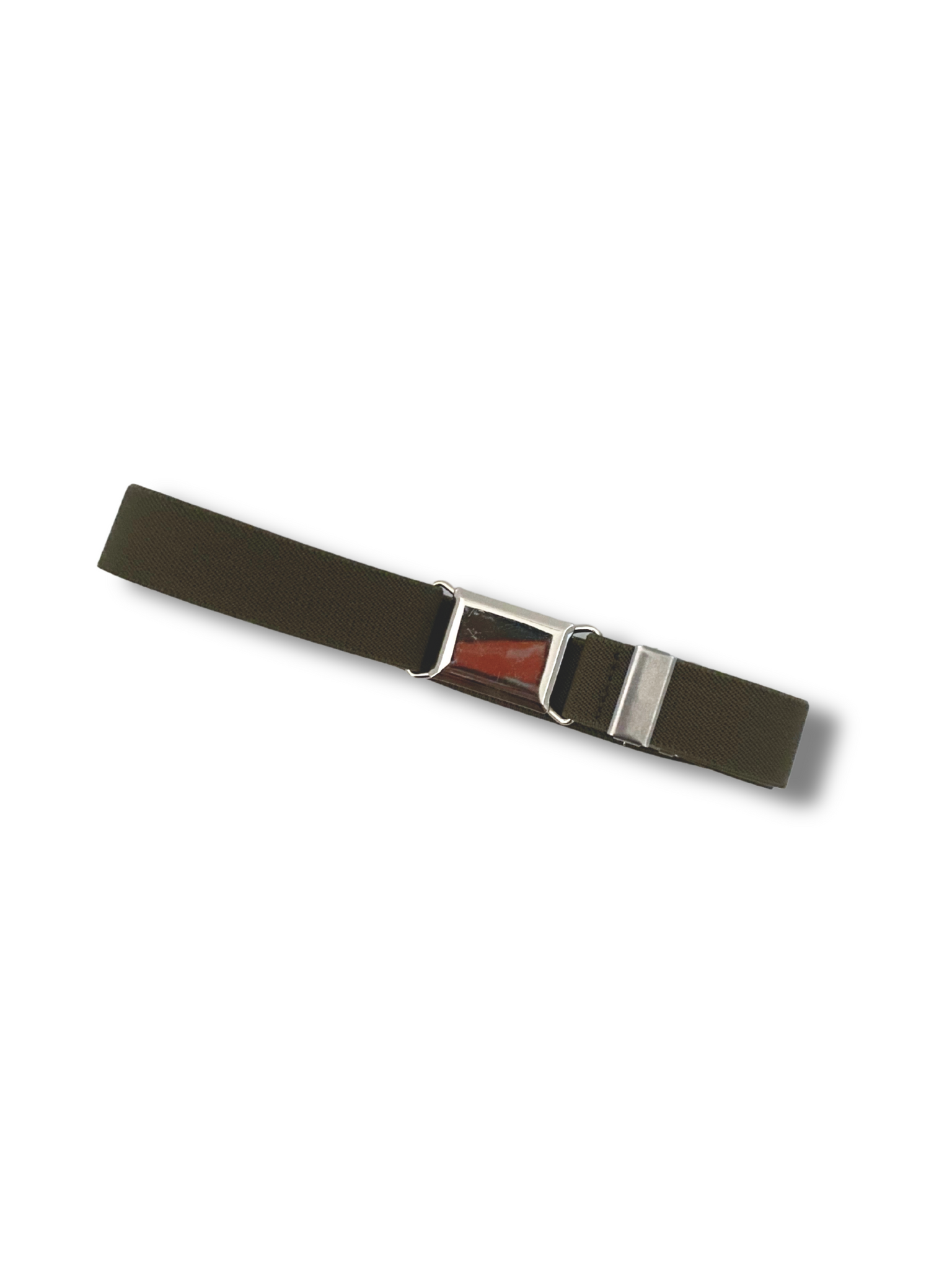 Kids Stretchy Clip Belt - Khaki Green