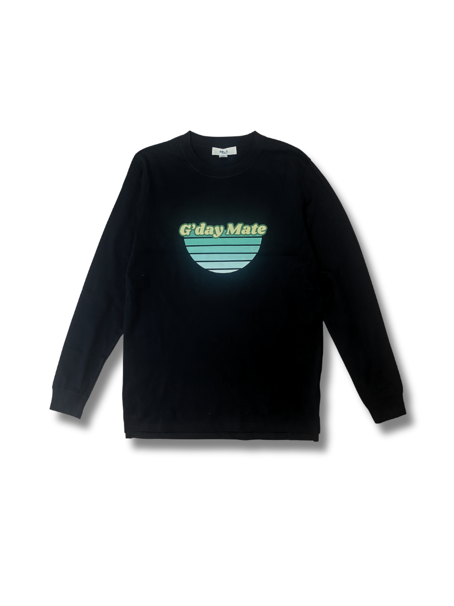 G'Day Mate Vibes Long Sleeve T-Shirt - Black