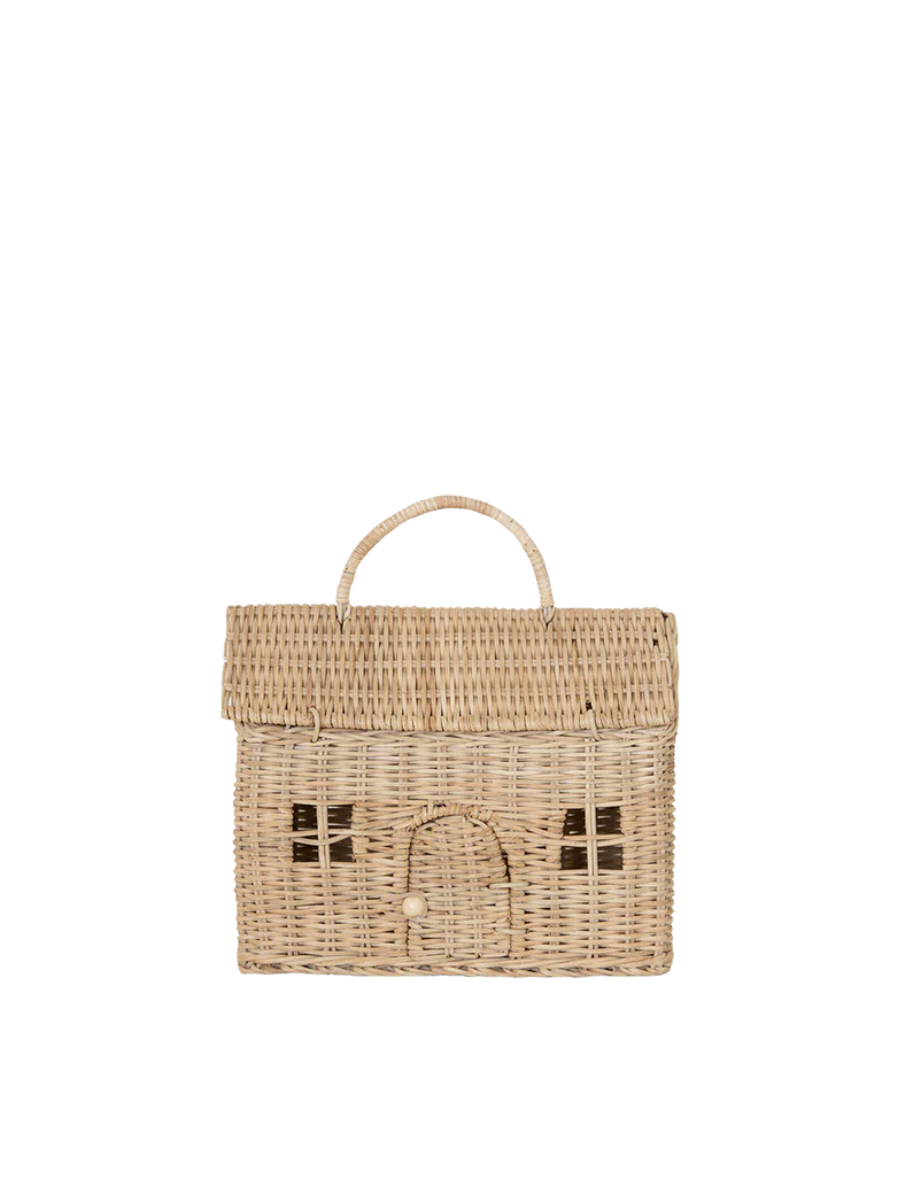Rattan Casa Clutch - Straw
