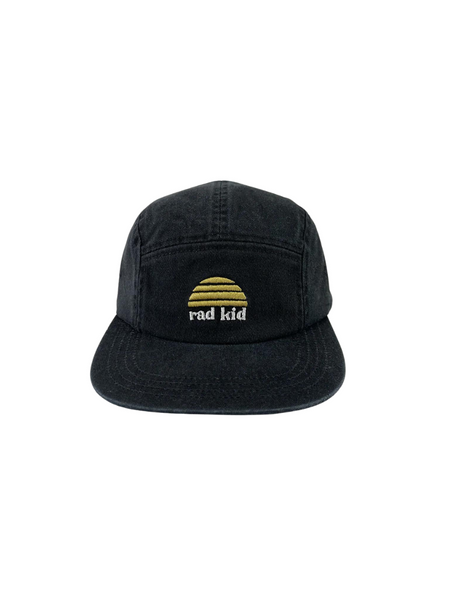 Rad Kid 5 Panel Cap Washed Black