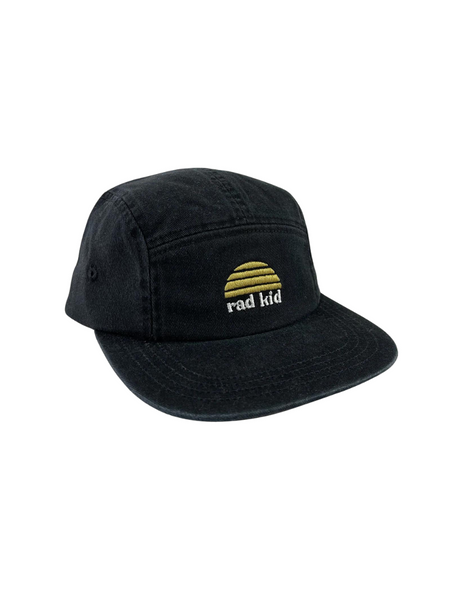 Rad Kid 5 Panel Cap Washed Black