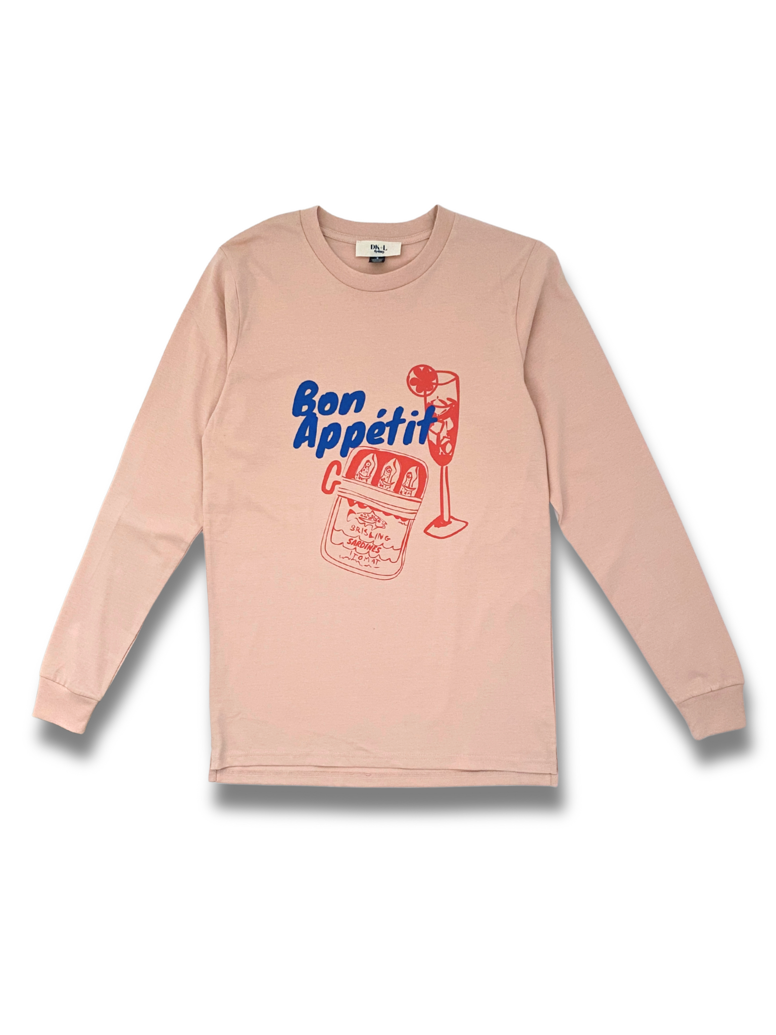 Bon Appétit Long Sleeve Tee - Pink