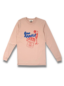 Bon Appétit Long Sleeve Tee - Pink