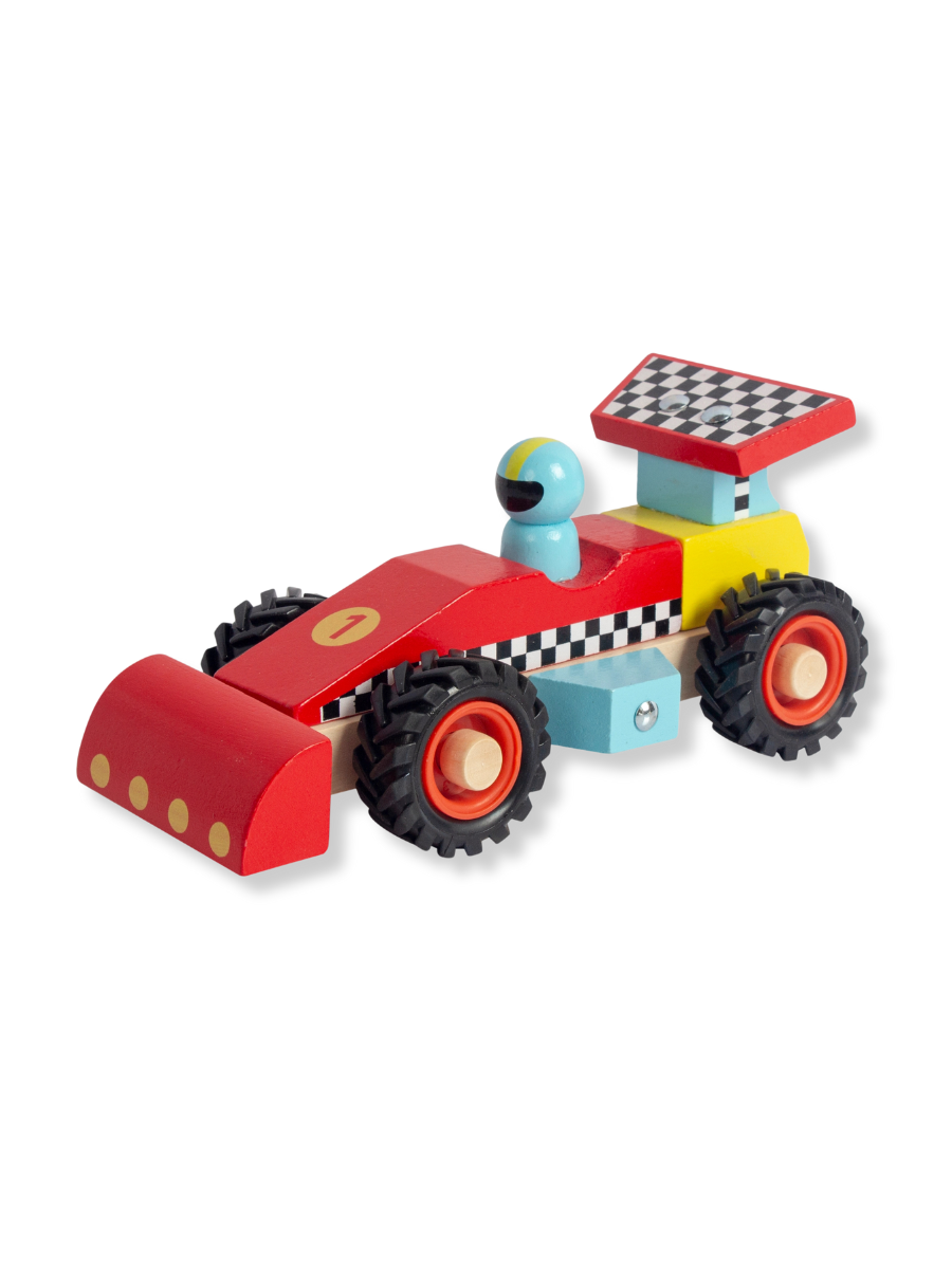 Wooden Racing Car Red