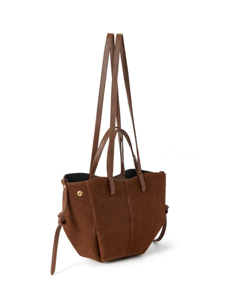 Violetta Suede Tote Bag - Tan