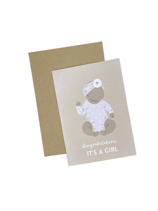 Congratulations It's A Girl Card