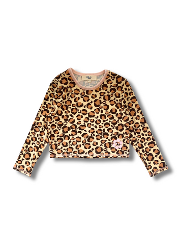 Leopard Print Active Crop Top