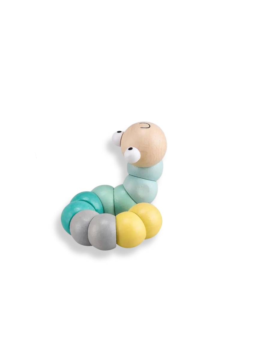 Wooden Worm Pastel Blue