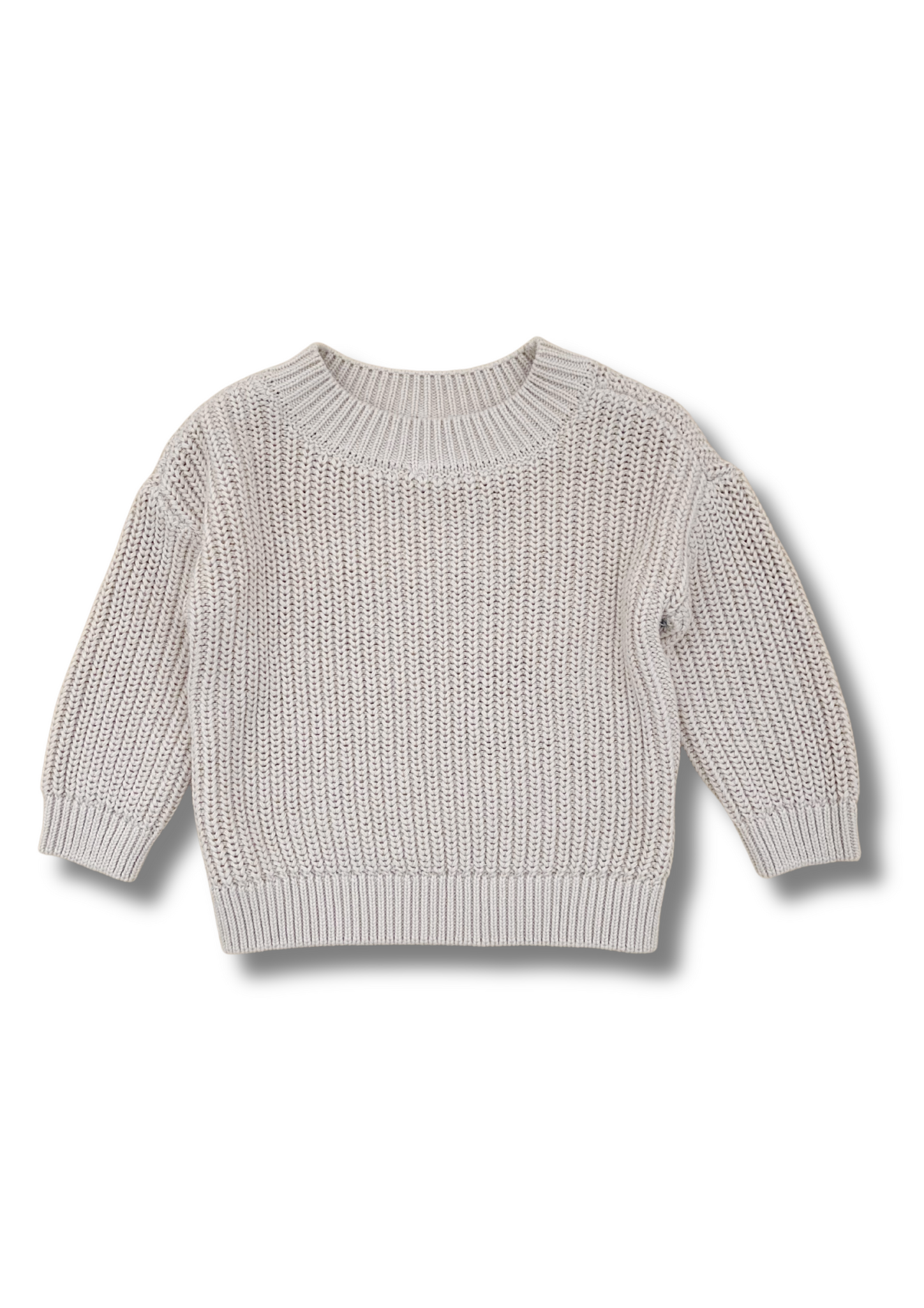 Basic Cotton Knit Jumper Beige