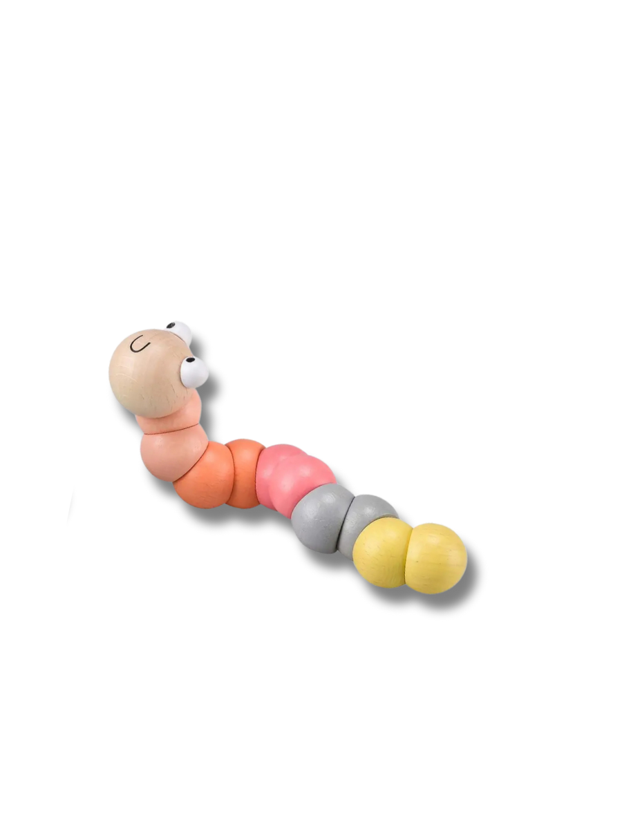 Wooden Worm Pastel Pink