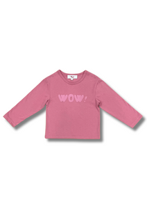 WOW! Long Sleeve T-shirt Deep Rose
