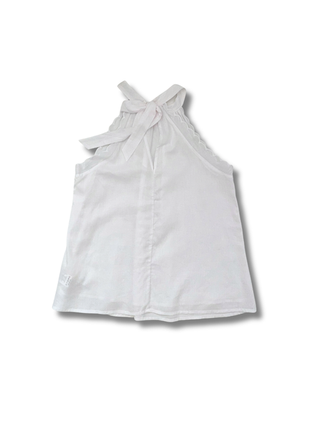 Bow Detail Sleeveless Top – Snow