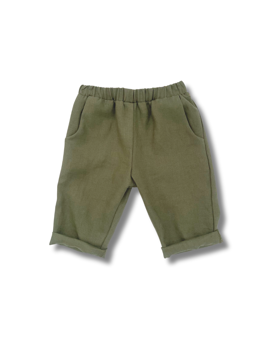 Baby Linen Slacks Olive