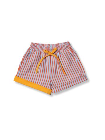 Shorts Blue & Orange Stripe