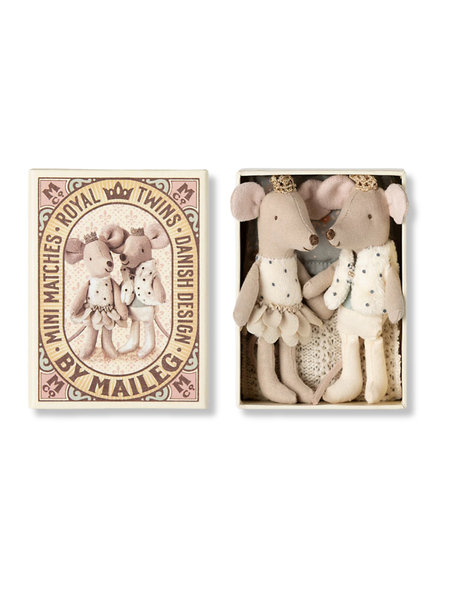 Royal Twins Mice In Matchbox