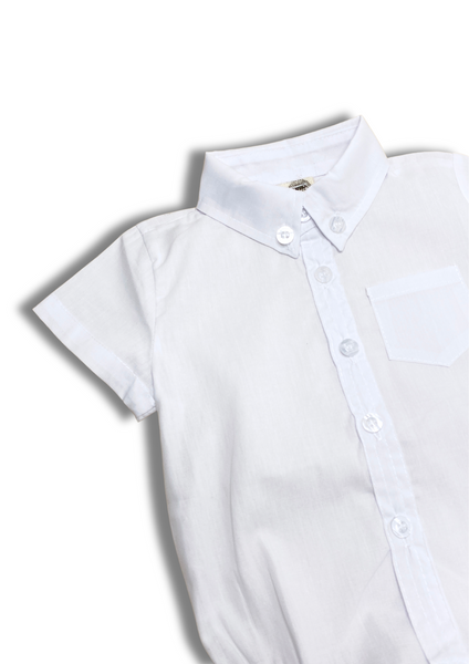 Classic Baby Shirt Bodysuit White