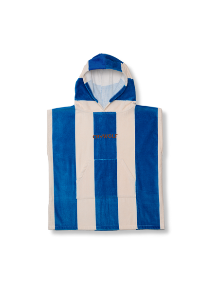 Hooded Towel Deep Sea Stripe