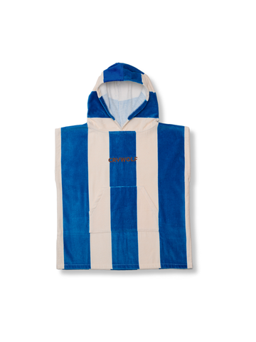 Hooded Towel Deep Sea Stripe