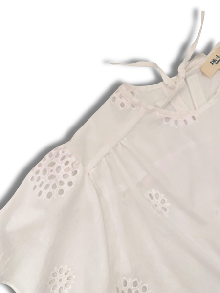 Saint Tropez Broderie Anglaise Blouse – White