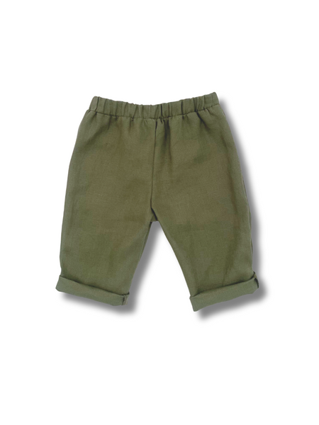 Baby Linen Slacks Olive