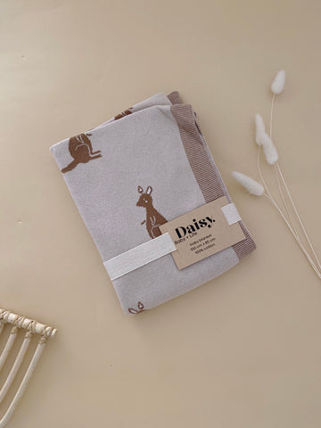 Kangaroo Baby Blanket Beige