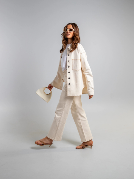 Rhone Denim Shacket - Ecru Denim