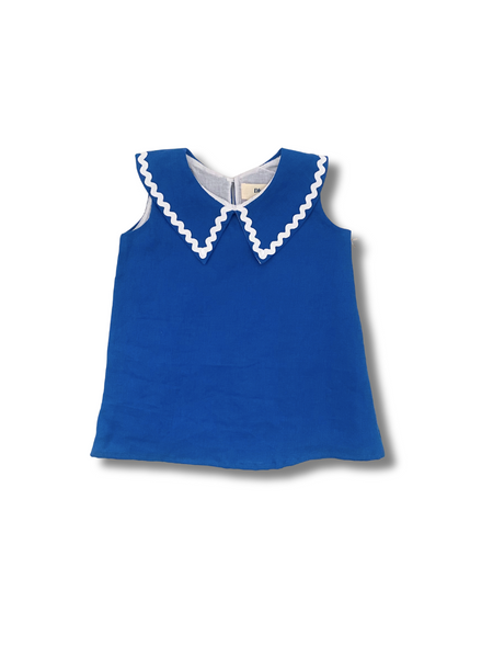 Saint-Tropez Linen Dress - Royal Blue