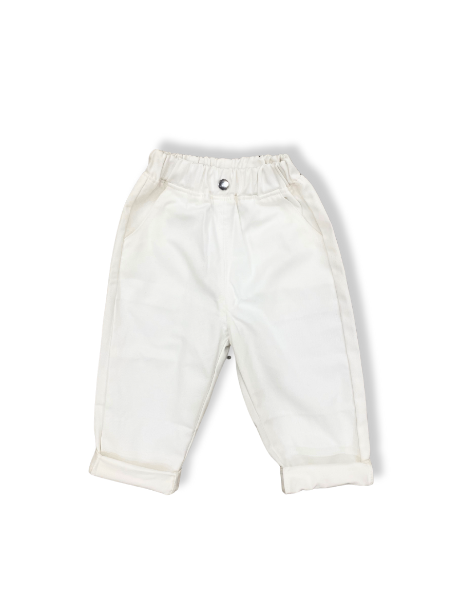 Kids Slouchy Pants - White
