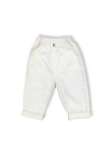Kids Slouchy Pants - White