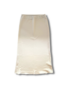Midi Satin Skirt Pearl
