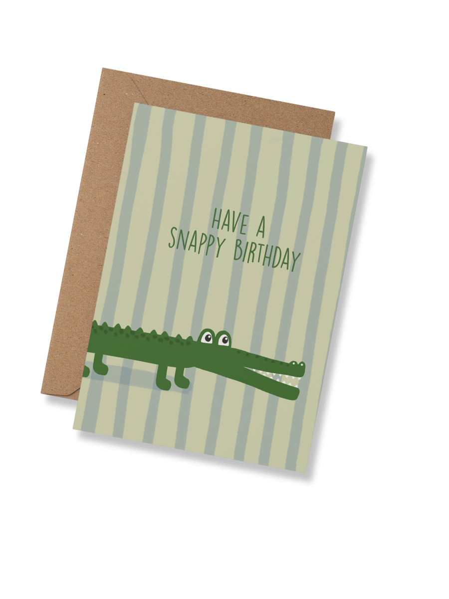 Snappy Birthday Crocodile Card