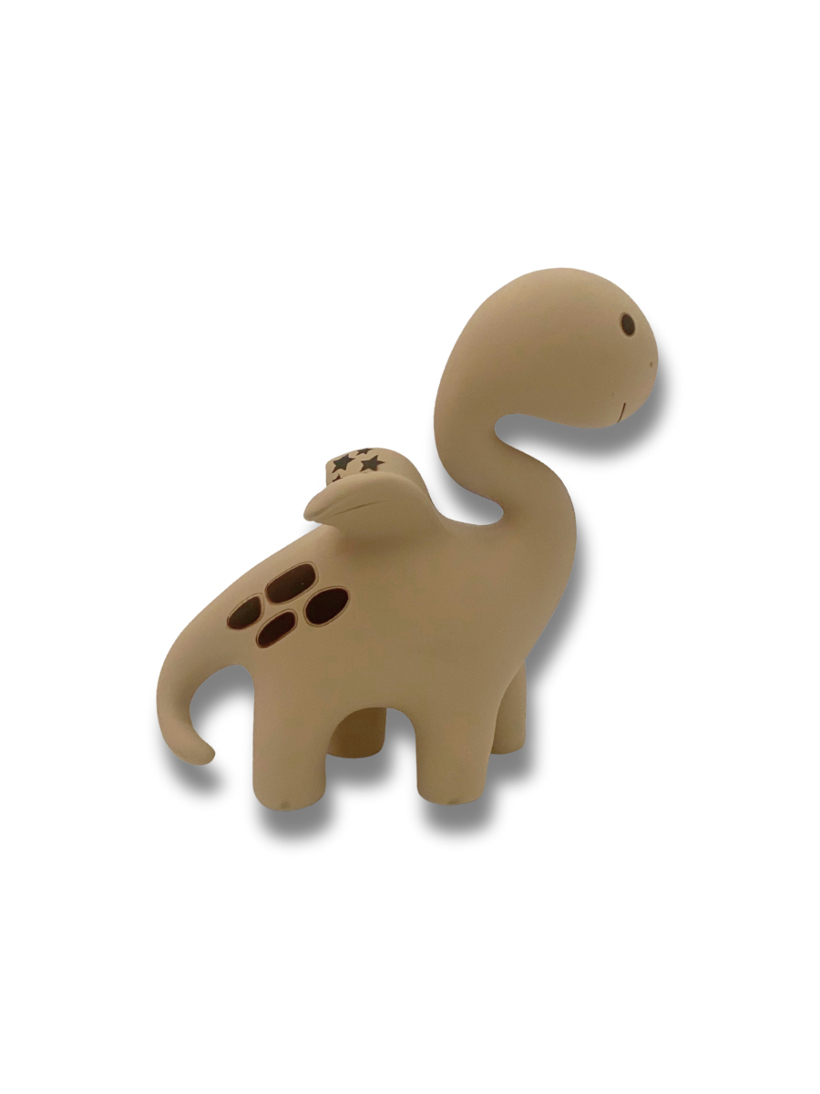 Diplo the Dino-Dragon Teether - Natural Brown