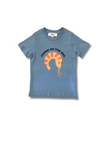 Prawn On The BBQ T-Shirt -Steel Blue