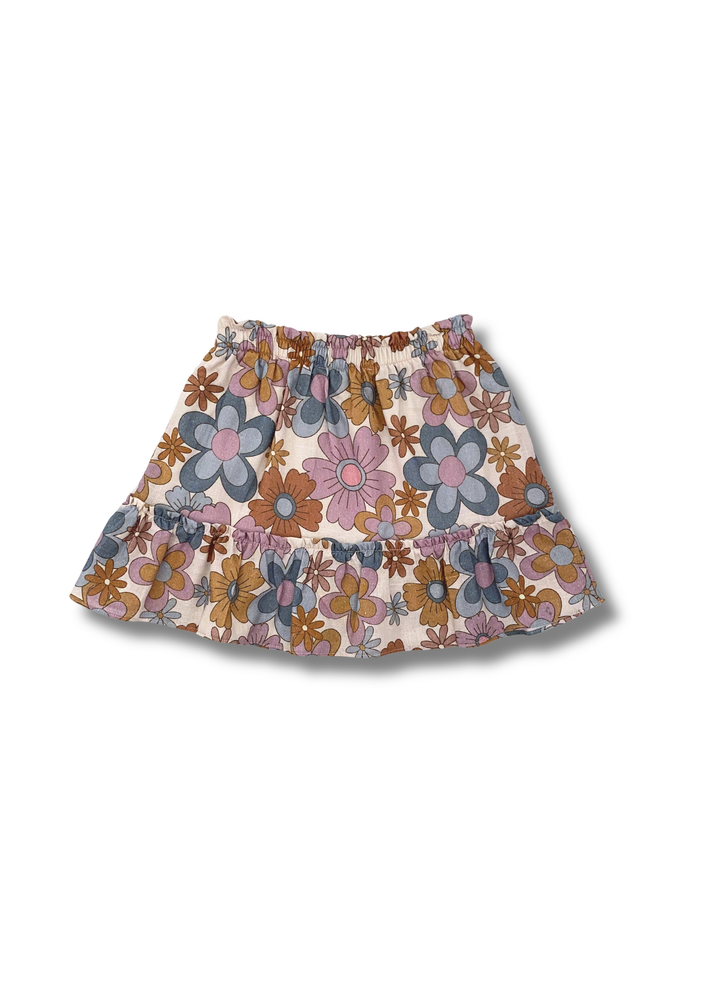 Retro Flowers Frill Skirt