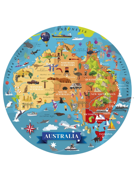 Australia Travel, Learn and Explore - Puzzle and Book Set