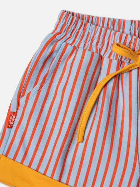 Shorts Blue & Orange Stripe