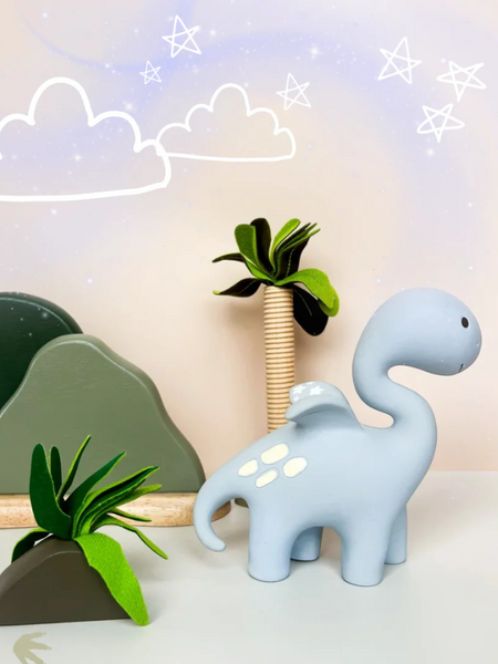 Diplo the Dino-Dragon Teether - Blue