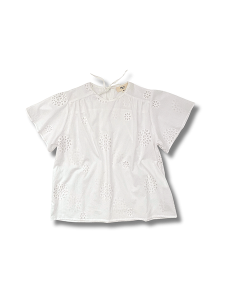 Saint Tropez Broderie Anglaise Blouse – White