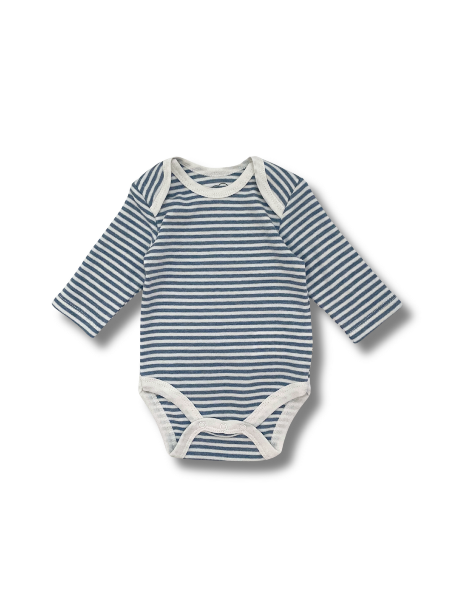 Comfy Baby Long Sleeve Bodysuit - Blue Stripes